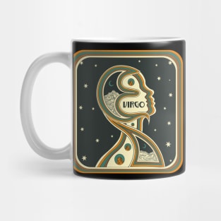 Virgo 70s style art Mug